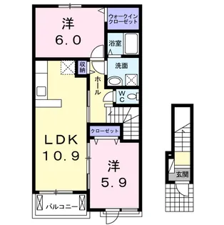 ROLLINS PARKⅡ【2階】の間取り