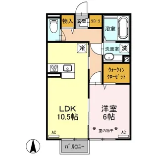 グランテラス西片貝【2階】の間取り