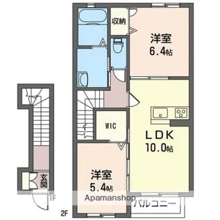 コート ヴェールⅡ【2階】の間取り