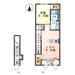 ドルチェ ヴィータ【2階】の間取り