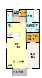 クレール・シェル【2階】の間取り