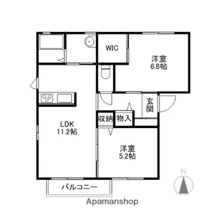 サンメゾン泉沢A・B【2階】の間取り