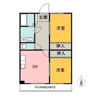 南部ハイツ【402号室】の間取り