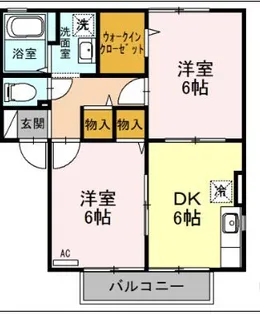 ウィルモア山王【1階】の間取り