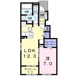 プチボヌールⅡ【1階】の間取り
