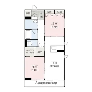 群馬県前橋市三俣町2丁目【マンション】の間取り