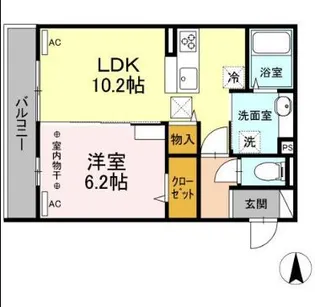 アリビオ前橋【1階】の間取り