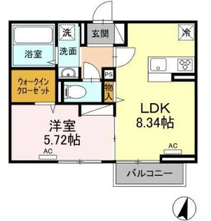 レイロック【2階】の間取り