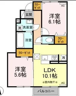 ケイト【1階】の間取り