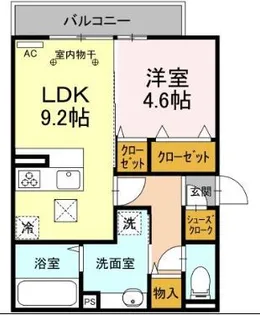 DーROOM紅雲町A【1階】の間取り
