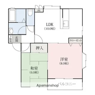 オリオンビレッジB【102号室】の間取り