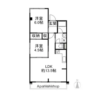 シティヒルズ朝倉Ⅱ【604号室】の間取り