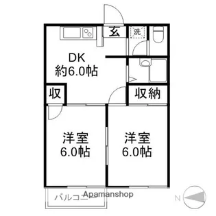 ファミール神谷Ⅱ【207号室】の間取り