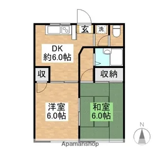 ファミール神谷Ⅱ【103号室】の間取り