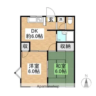 ファミール神谷Ⅱ【105号室】の間取り