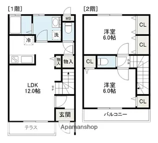 ヨーロピアン林【2階】の間取り