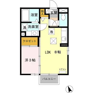 リヴェールマリーズ B【1階】の間取り