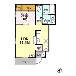 ルミエール大友 ABCD【1階】の間取り