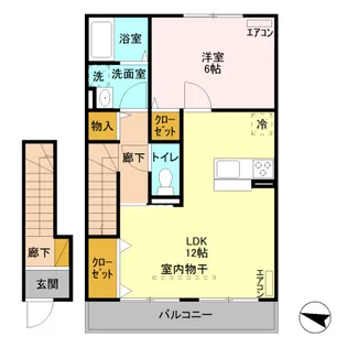 アロッジオ城川【2階】の間取り