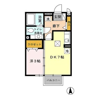 ヘイスティング A【1階】の間取り