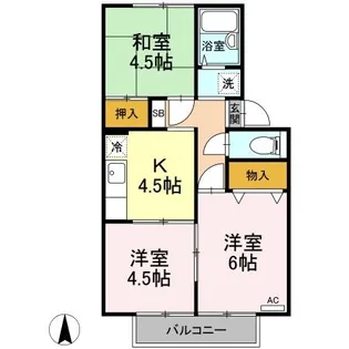 ファミールハイツ Ⅰ【2階】の間取り