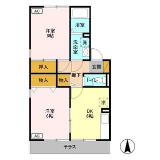 グラシア A【1階】の間取り