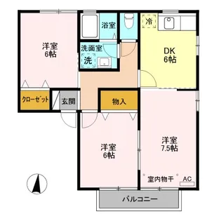 アビイロード Ⅰ【2階】の間取り