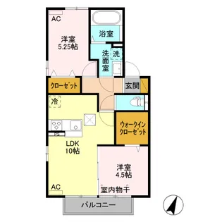 オペラハウス北代田【1階】の間取り