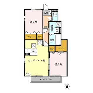 リビングタウン下石倉 ABC【1階】の間取り