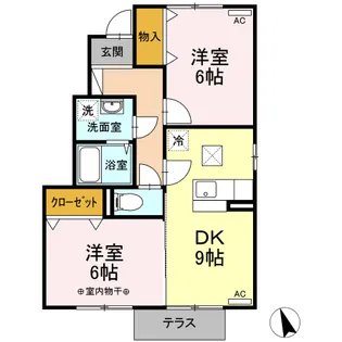 グランメール A【1階】の間取り