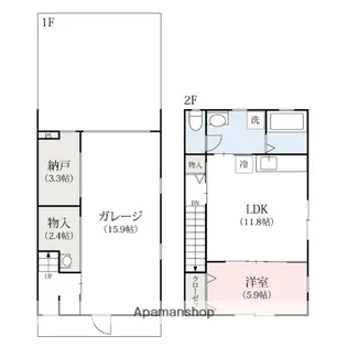 AUBEⅡ【B号室】の間取り