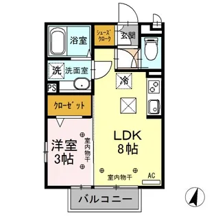 セントラルヴィレッジ A【1階】の間取り