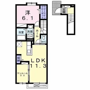 アーバンシティ Ⅱ【2階】の間取り