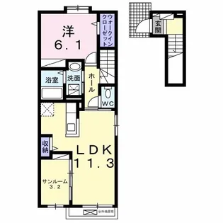 アーバンシティ Ⅱ【2階】の間取り