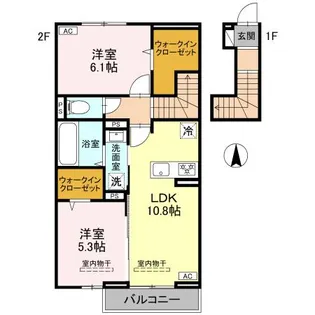 フェリオ文京 II【2階】の間取り