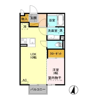 ヴィラージュレヨン B【2階】の間取り