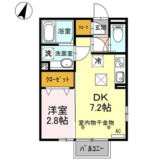 勝山 B【1階】の間取り