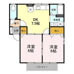 ミルキーウェイ A【1階】の間取り