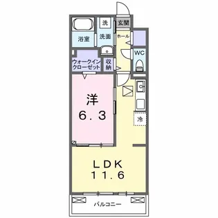 ラニカイ・M【1階】の間取り