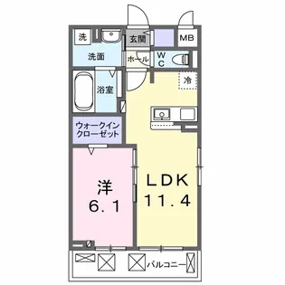 ラニカイ・M【2階】の間取り