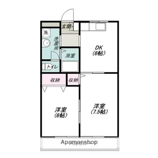 小倉ハイツC棟1階【103号室】の間取り