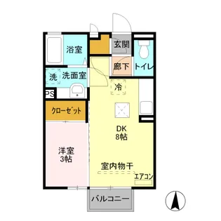 アビターレ狸塚【1階】の間取り