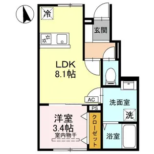RELUXIA B【1階】の間取り