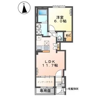 エバーグリーン【1階】の間取り