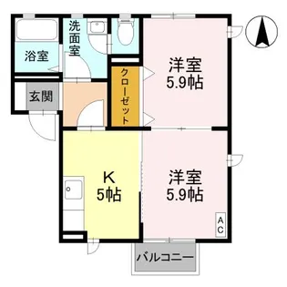 クレシェンテ F【2階】の間取り