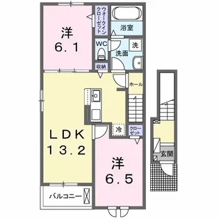 ベルカーム【2階】の間取り