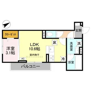 DーGRAN本町【1階】の間取り