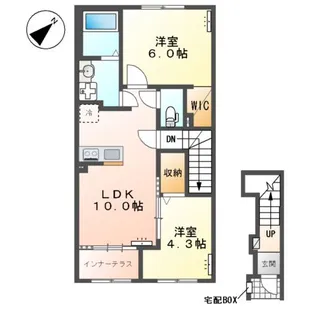 (仮)江田町アパート【2階】の間取り