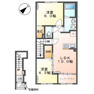 (仮)江田町アパート【2階】の間取り
