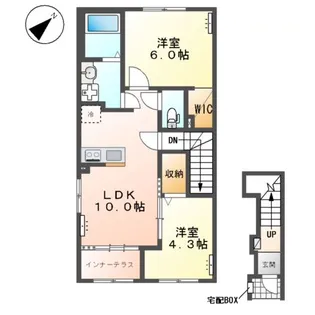 (仮)江田町アパート【2階】の間取り